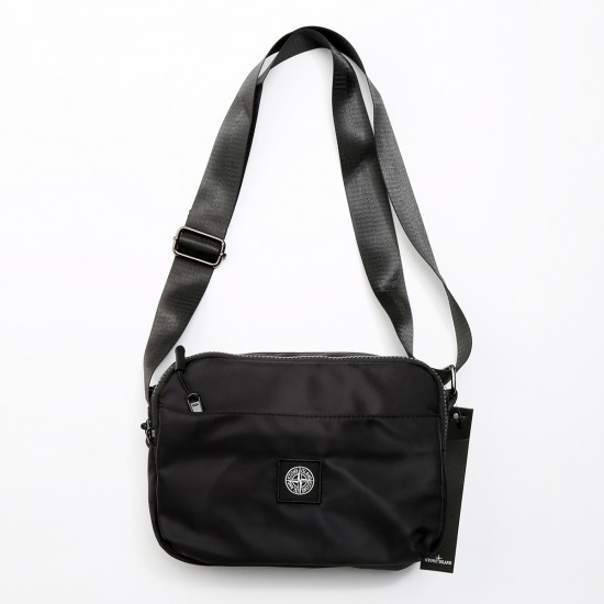 Stone Island Canvas Crossbody Bag Black