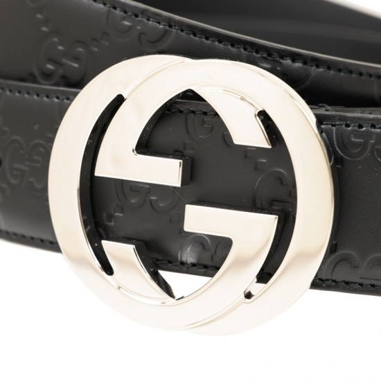 GUCCI BELTS 411924 CWC1N 1000 LEATHER