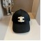 Celine Cotton Baseball Cap Hat Black