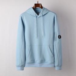 C.P Company Diagonal Raised Fleece Hoodie Crystal Blue