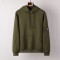 C.P Company Diagonal Raised Fleece Hoodie Green Moss