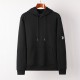 C.P Company Diagonal Raised Fleece Hoodie Black