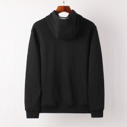 C.P Company Diagonal Raised Fleece Hoodie Black