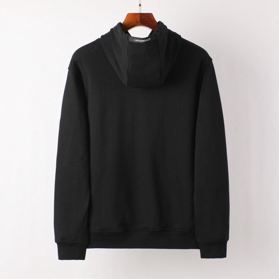 C.P Company Diagonal Raised Fleece Hoodie Black