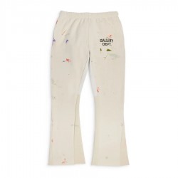 Gallery Dept. GD Logo Painted Flare Sweat Pant White