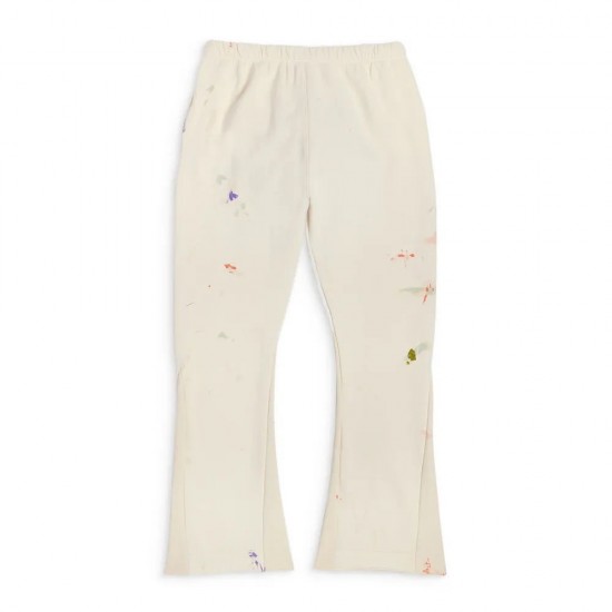 Gallery Dept. GD Logo Painted Flare Sweat Pant White