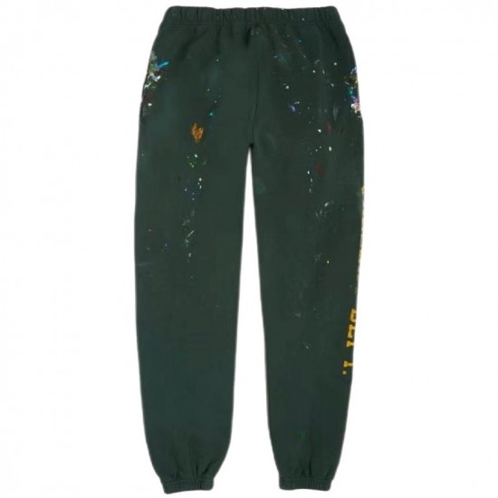 Gallery Dept. Tapered Logo-Print Paint-Splattered Cotton-Jersey Sweatpants 