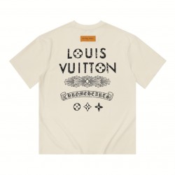 Louis Vuitton x Chrome Hearts T Shirt Cream White