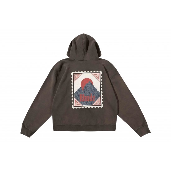 Rhude Gray Moonlight Stamp Hoodie