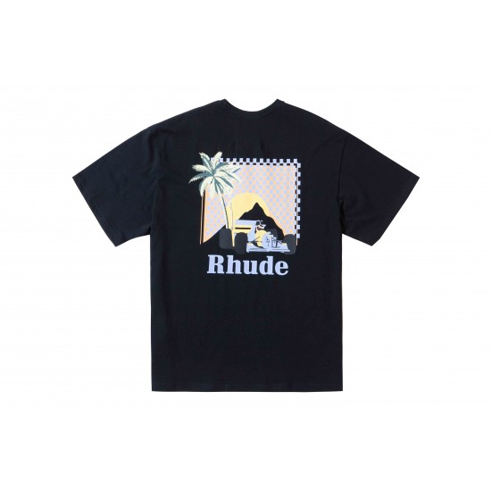 Rhude Moonlight Tropics Tee Black