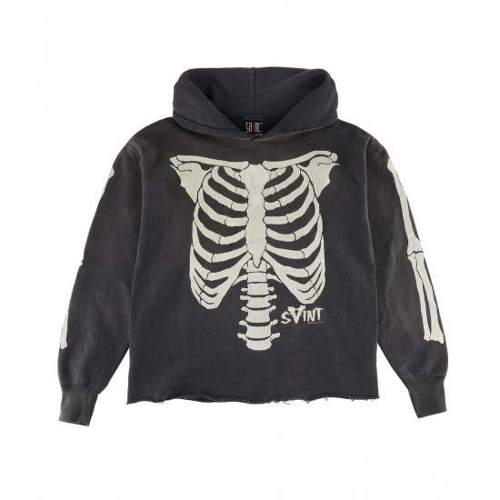 Saint Michael Mxxxxxx × Bone Hoodie Vintage Black