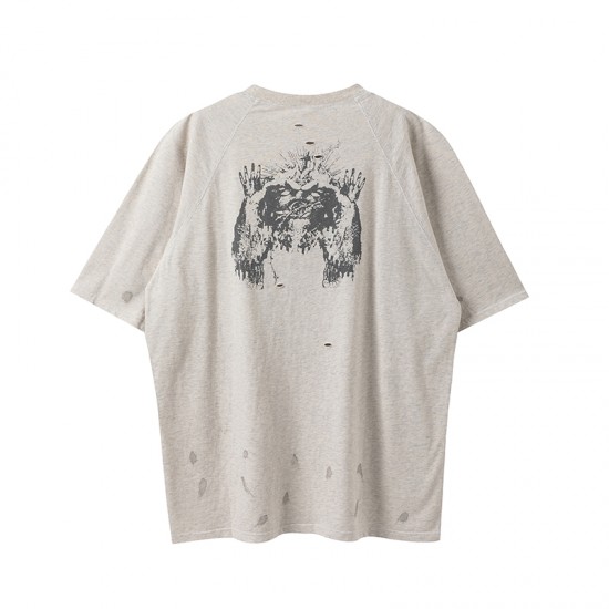  Saint Michael Jesus Tee Grey