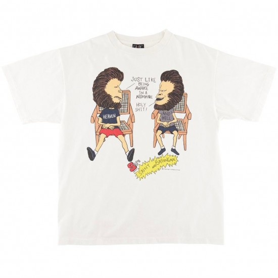 BAPE x Saint Mxxxxxx Heaven and Hell Tee Vintage White