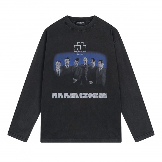 Balenciaga Rammstein Germany Band Crossover Long Sleeves Unisex Black 651796TLV511000