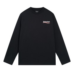 Balenciaga Logo Printing Long Sleeves Black 556147TBV141000