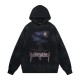 Balenciaga Paris Moon No Pocket Hoodie Oversized in black curly fleece