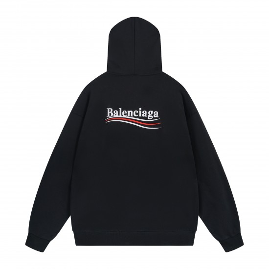 Balenciaga Political Campaign Hoodie Medium Fit 'Black' 600583TKVI91070