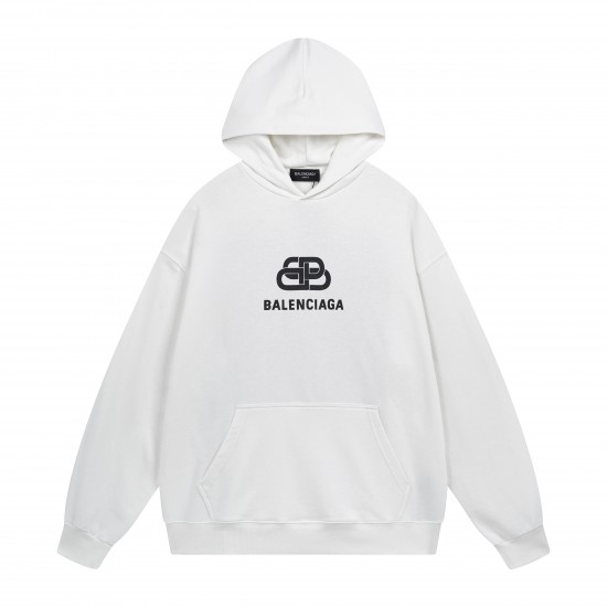 Balenciaga Unisex BB Printing Fleece White 570811TEV199044