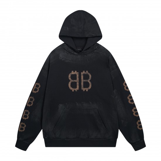 Balenciaga Crypto Medium Fit Hoodie Black