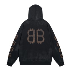 Balenciaga Crypto Medium Fit Hoodie Black