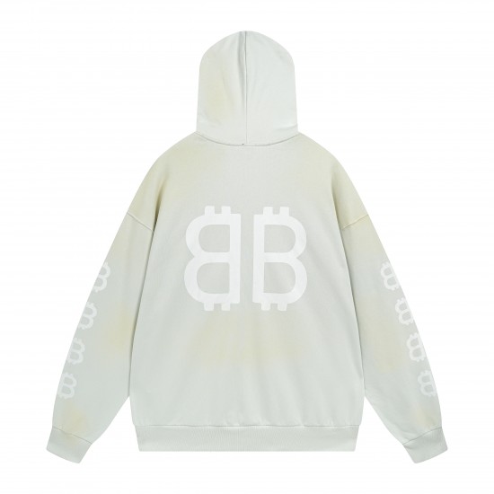 Balenciaga Crypto Medium Fit Hoodie Grey