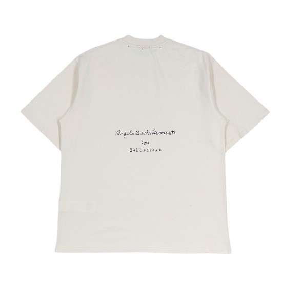 Balenciaga Music Angelo Badalamenti Series T-shirt Oversized in Light Beige