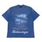 Balenciaga Paris Moon T-Shirt Oversized in blue vintage jersey