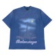 Balenciaga Paris Moon T-Shirt Oversized in blue vintage jersey