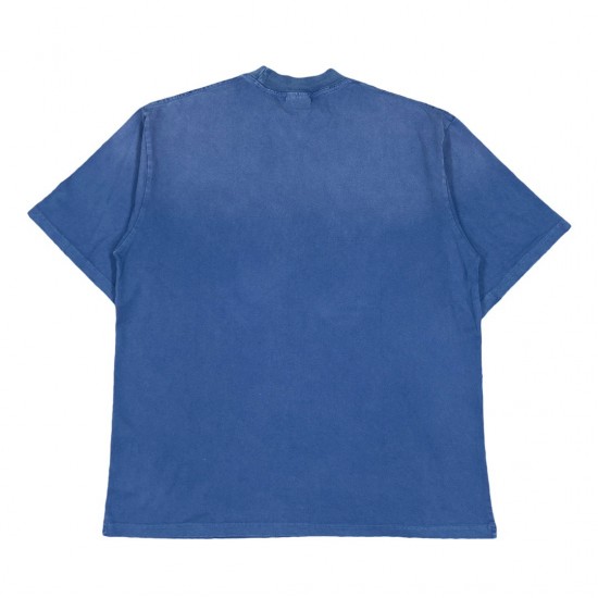 Balenciaga Paris Moon T-Shirt Oversized in blue vintage jersey