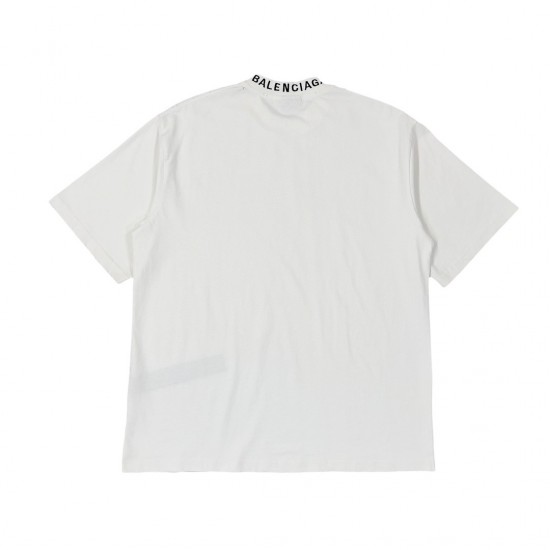 Balenciaga  T-Shirt Medium Fit in white and black thin jersey