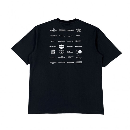 Balenciaga Languages Logo T-Shirt Black