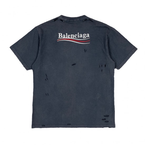 Balenciaga Political Campaign Short Sleeve Black