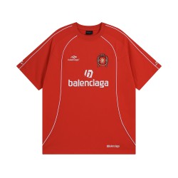 Balenciaga Soccer T-Shirt Oversized in red and white vintage jersey