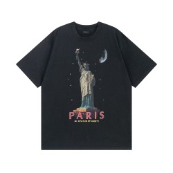 Balenciaga Paris Liberty T-Shirt Medium Fit in black vintage jersey