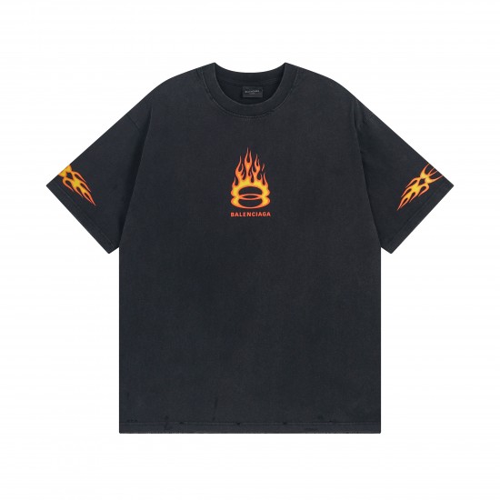 Balenciaga Burning Unity T-Shirt Oversized in black vintage jersey