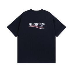 Balenciaga Political Campaign Printing Large Version Short Sleeve Black