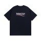 Balenciaga Political Campaign Printing Large Version Short Sleeve Black