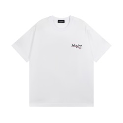 Balenciaga Political Campaign Printing Large Version Short Sleeve White