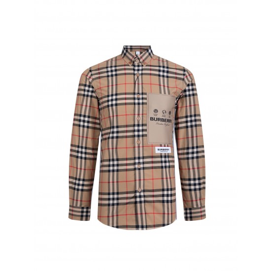 Burberry Natural Logo Patch Check Print Shirt Cuthbert