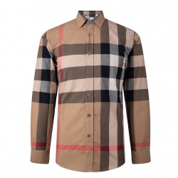 Burberry Check Cotton Long-Sleeved Shirt 