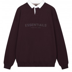 Fear of God Essentials SS23 Waffle Long Sleeve Polo Shirt 'Plum' FOG-SS23-054