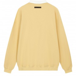 Fear of God Essentials SS23 Waffle Long Sleeve Polo Shirt 'Light Tuscan' FOG-SS23-057