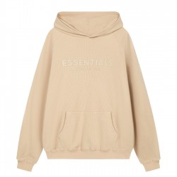 Fear of God Essentials SS23 waffle raglan Hoodie 'Sand' FOG-SS23-035