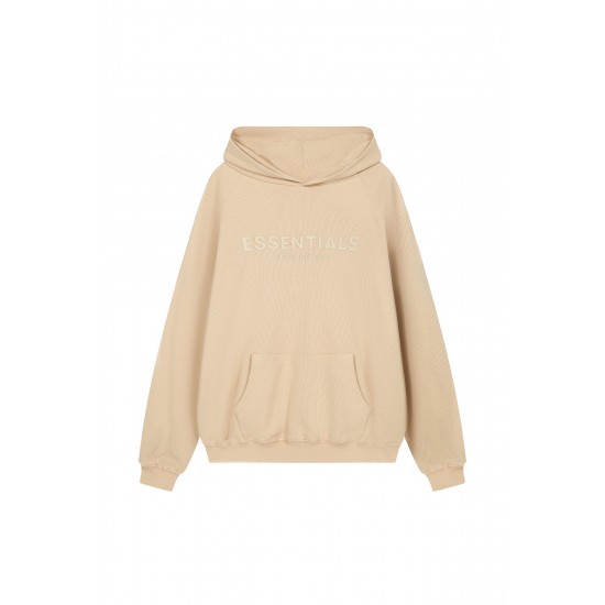 Fear of God Essentials SS23 waffle raglan Hoodie 'Sand' FOG-SS23-035