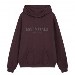 Fear of God Essentials SS23 Waffle Raglan Hoodie 'Plum Purple' FOG-SS23-036