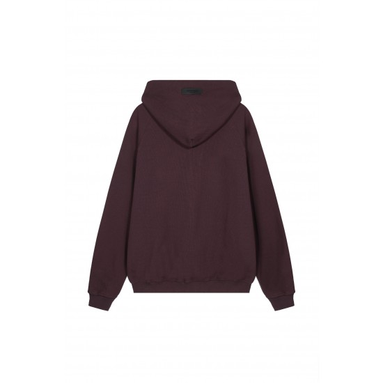 Fear of God Essentials SS23 Waffle Raglan Hoodie 'Plum Purple' FOG-SS23-036