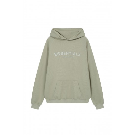 Fear of God Essentials SS23 Waffle Raglan Hoodie Matcha Green