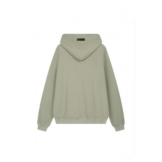 Fear of God Essentials SS23 Waffle Raglan Hoodie Matcha Green