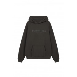 Fear of God Essentials SS23 waffle Raglan Hoodie 'off Black' FOG-SS23-037