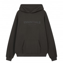 Fear of God Essentials SS23 waffle Raglan Hoodie 'off Black' FOG-SS23-037